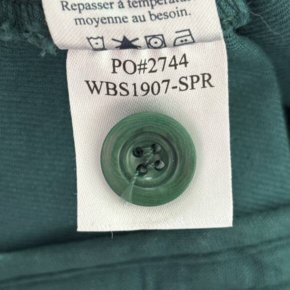 Faherty Women Pants 25 Green Patch Pocket Wide Leg In Sea Moss Stretch Comfort - Picture 8 of 10